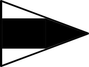 Black And White Signal Flag Clip Art